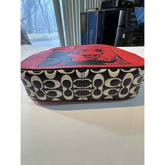 Coach (C6977) Mickey Mouse X Keith Haring Serena Leather Satchel Handbag Purse - Picture 4 of 9